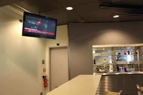 ミラノ空港のラウンジ